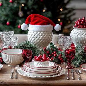 Various Christmas Serving Items